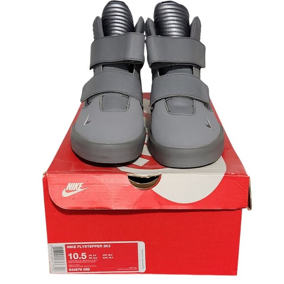 Nike Flystepper 2K3 Metallic Cool Grey Silver 644576-098 Men\'s Sneakers 10.5 NEW